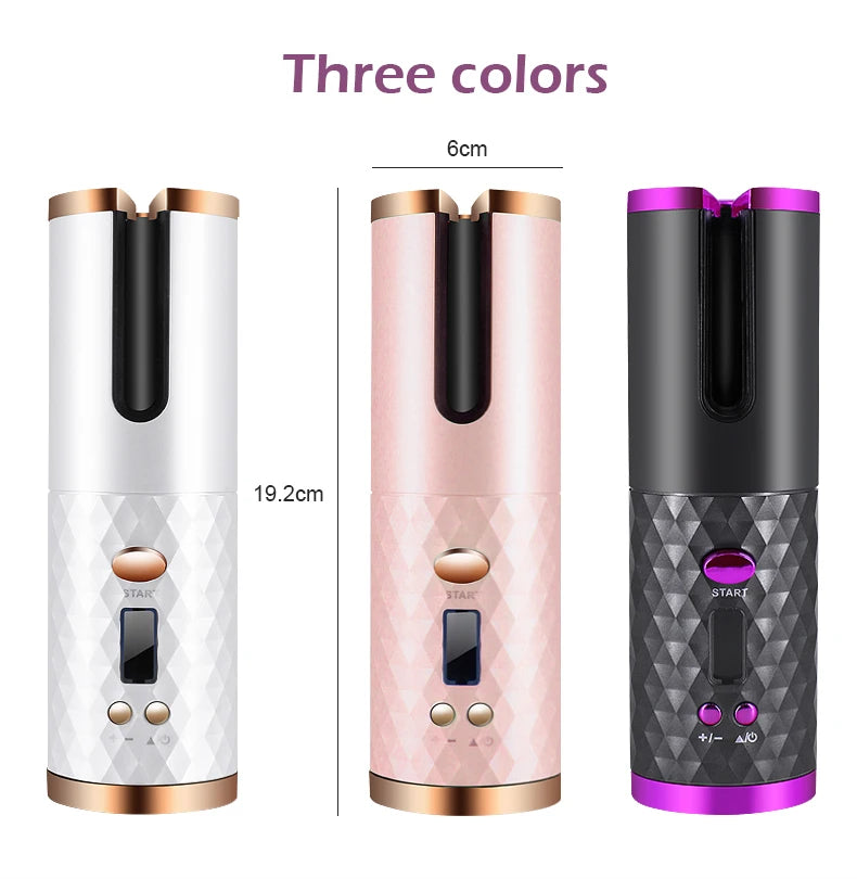 Wireless Automatic Hair Curler - 3 Colors