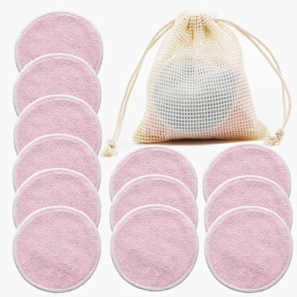 12Pc Bamboo Makeup Remover Pads