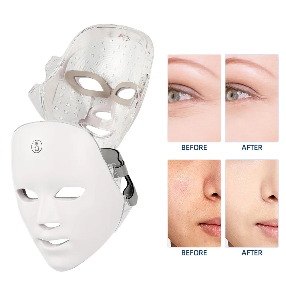 Wireless 7 Colors Light Led Facial Skincare Mask