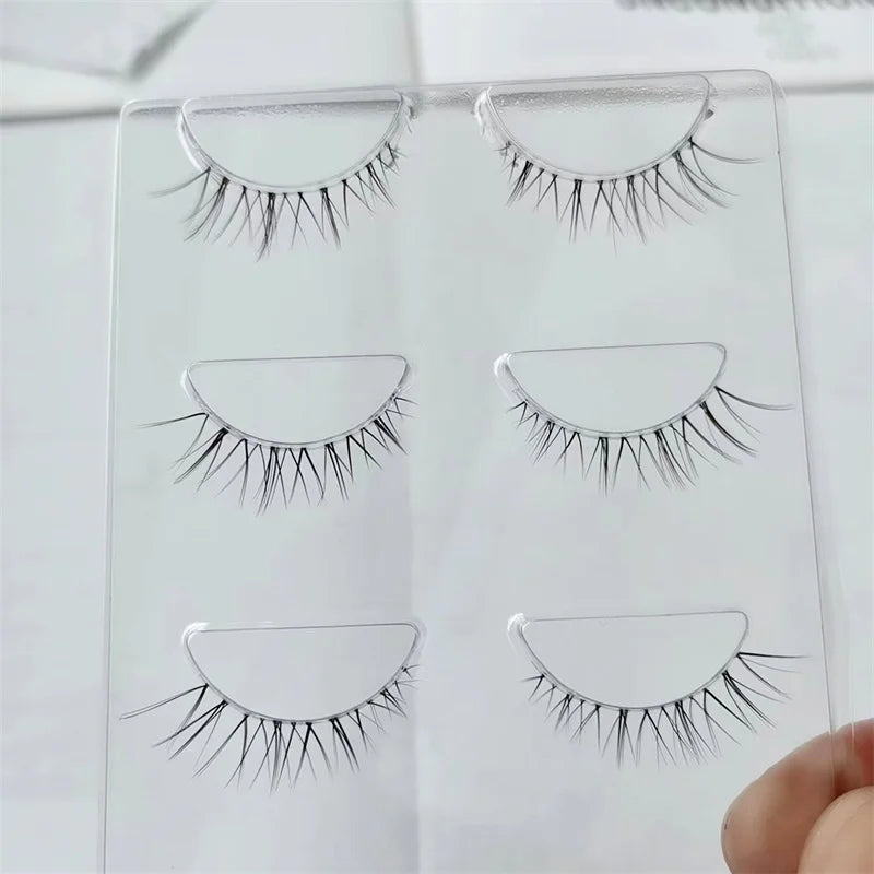 Reusable Clear Band Mink Lashes - 3pairs