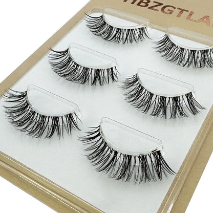 Reusable Clear Band Mink Lashes - 3pairs