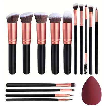 Makeup Brushes Set - 14Pcs