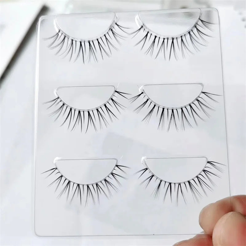 Reusable Clear Band Mink Lashes - 3pairs