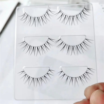 Reusable Clear Band Mink Lashes - 3pairs