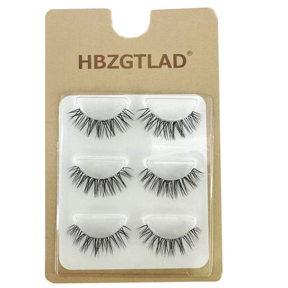 Reusable Clear Band Mink Lashes - 3pairs