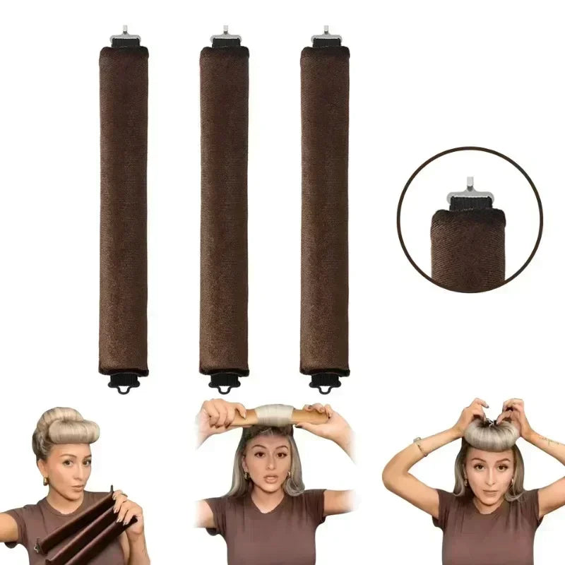 Large Heatless Curling Bun Rollers - 3Pc