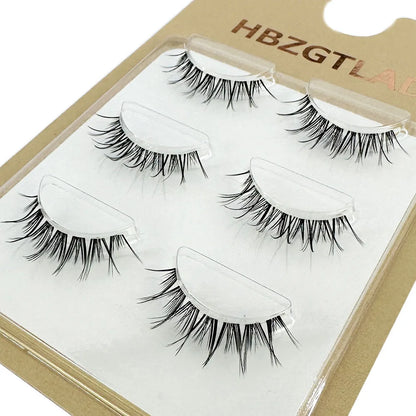 Reusable Clear Band Mink Lashes - 3pairs