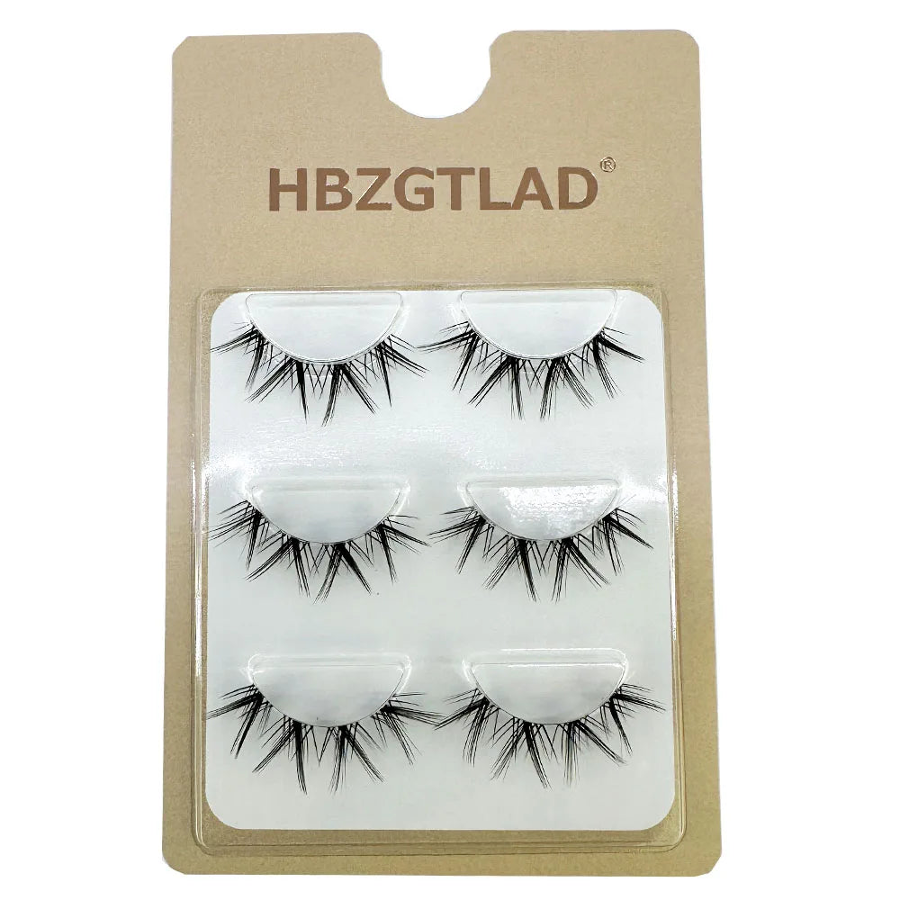 Reusable Clear Band Mink Lashes - 3pairs