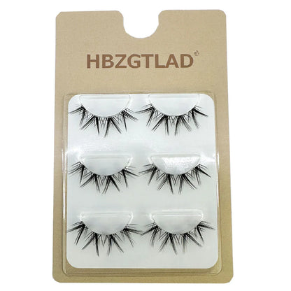 Reusable Clear Band Mink Lashes - 3pairs
