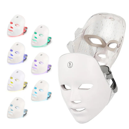 Wireless 7 Colors Light Led Facial Skincare Mask