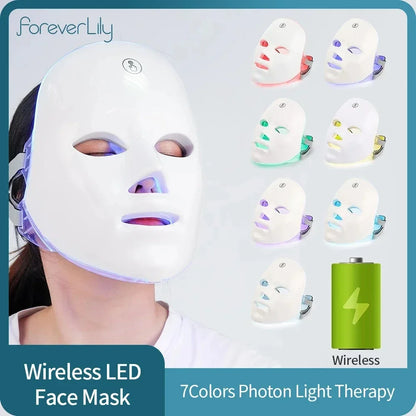 Wireless 7 Colors Light Led Facial Skincare Mask