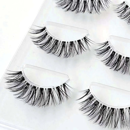 Reusable Clear Band Mink Lashes - 3pairs