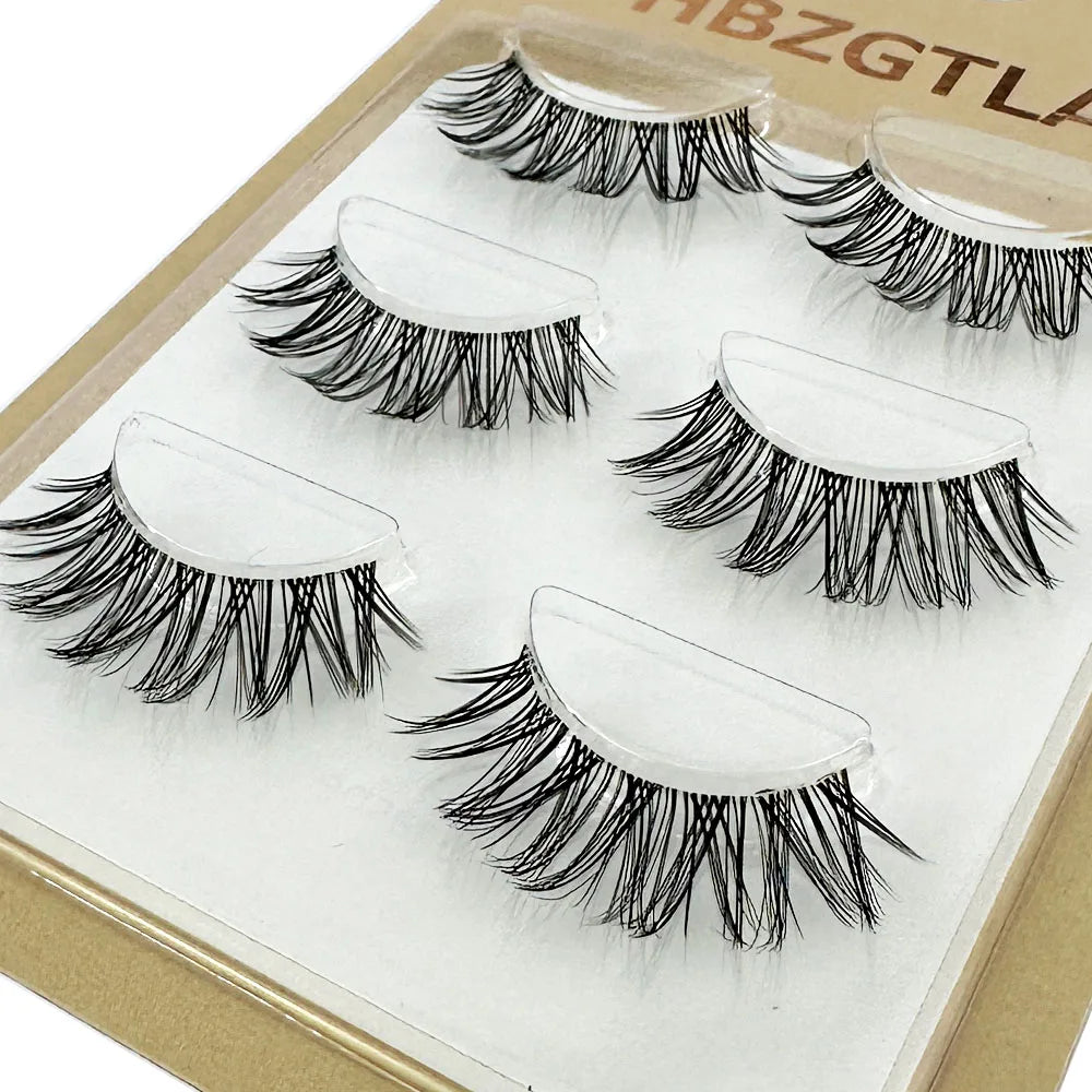 Reusable Clear Band Mink Lashes - 3pairs