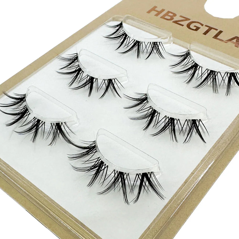 Reusable Clear Band Mink Lashes - 3pairs