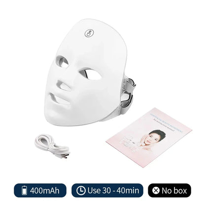 Wireless 7 Colors Light Led Facial Skincare Mask
