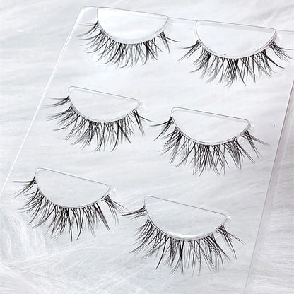 Reusable Clear Band Mink Lashes - 3pairs