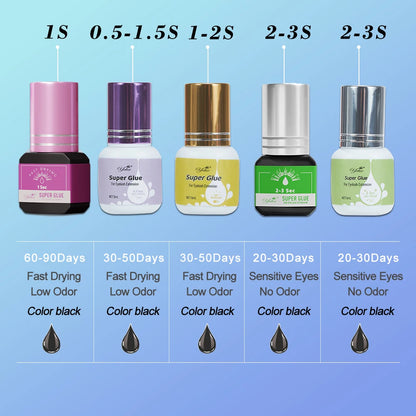 Eyelash Extension Glue 0.5-1 Sec Fast Dry
