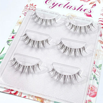 Reusable Clear Band Mink Lashes - 3pairs