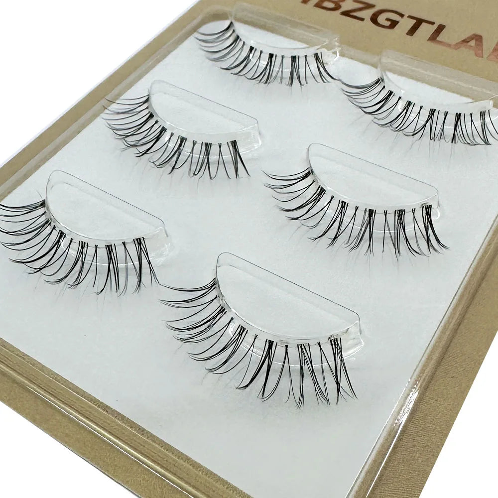 Reusable Clear Band Mink Lashes - 3pairs