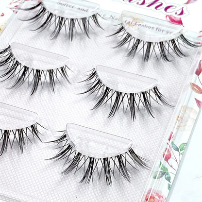 Reusable Clear Band Mink Lashes - 3pairs