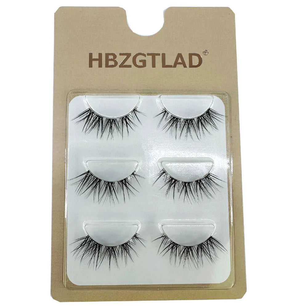 Reusable Clear Band Mink Lashes - 3pairs