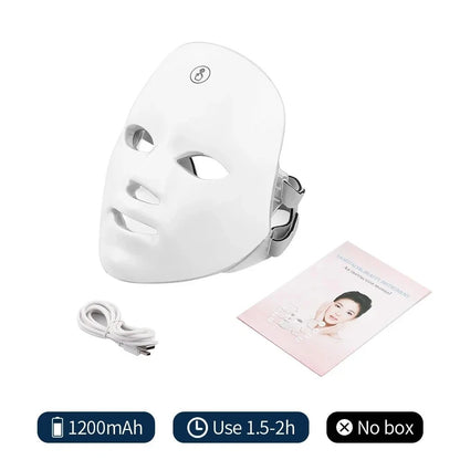 Wireless 7 Colors Light Led Facial Skincare Mask